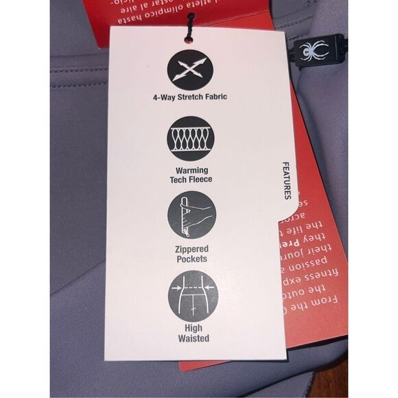 Spyder woman’s xl high waisted 4 way stretch warming fleece lined leggings - Picture 3 of 4